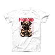 Pug Dog Cappuccino Illustration T-shirt - Pets & Animals - Harvey Ltd