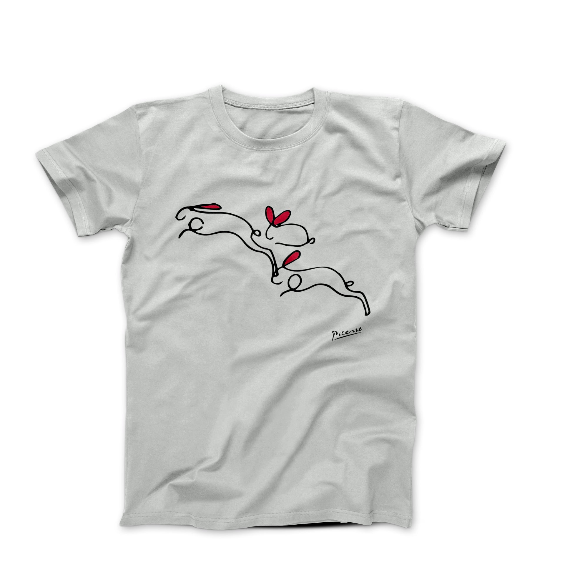 Picasso The Rabbits Line Drawing T-shirt - Greatest Artists - Harvey Ltd