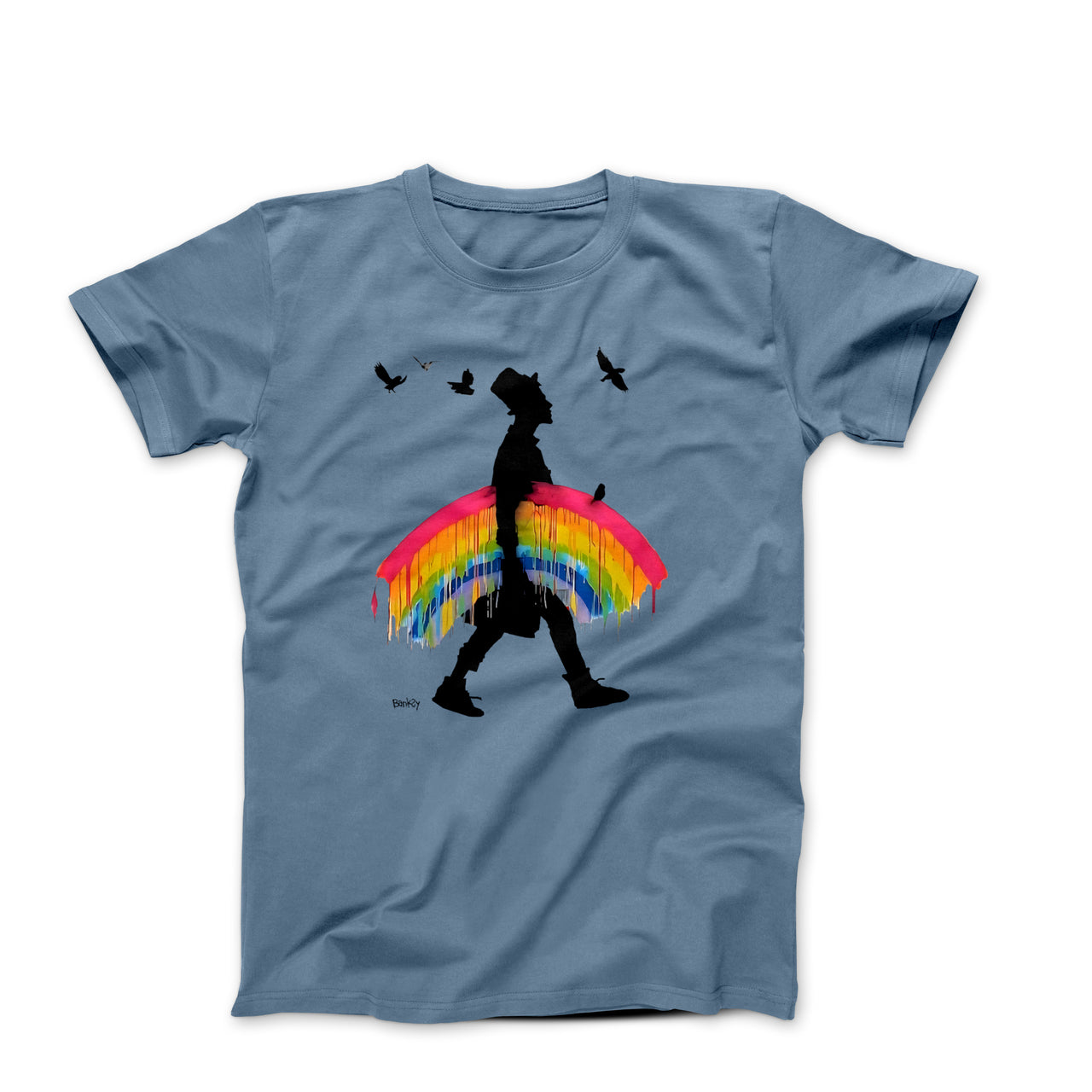 Banksy Rainbow Carrier Street Art T-shirt