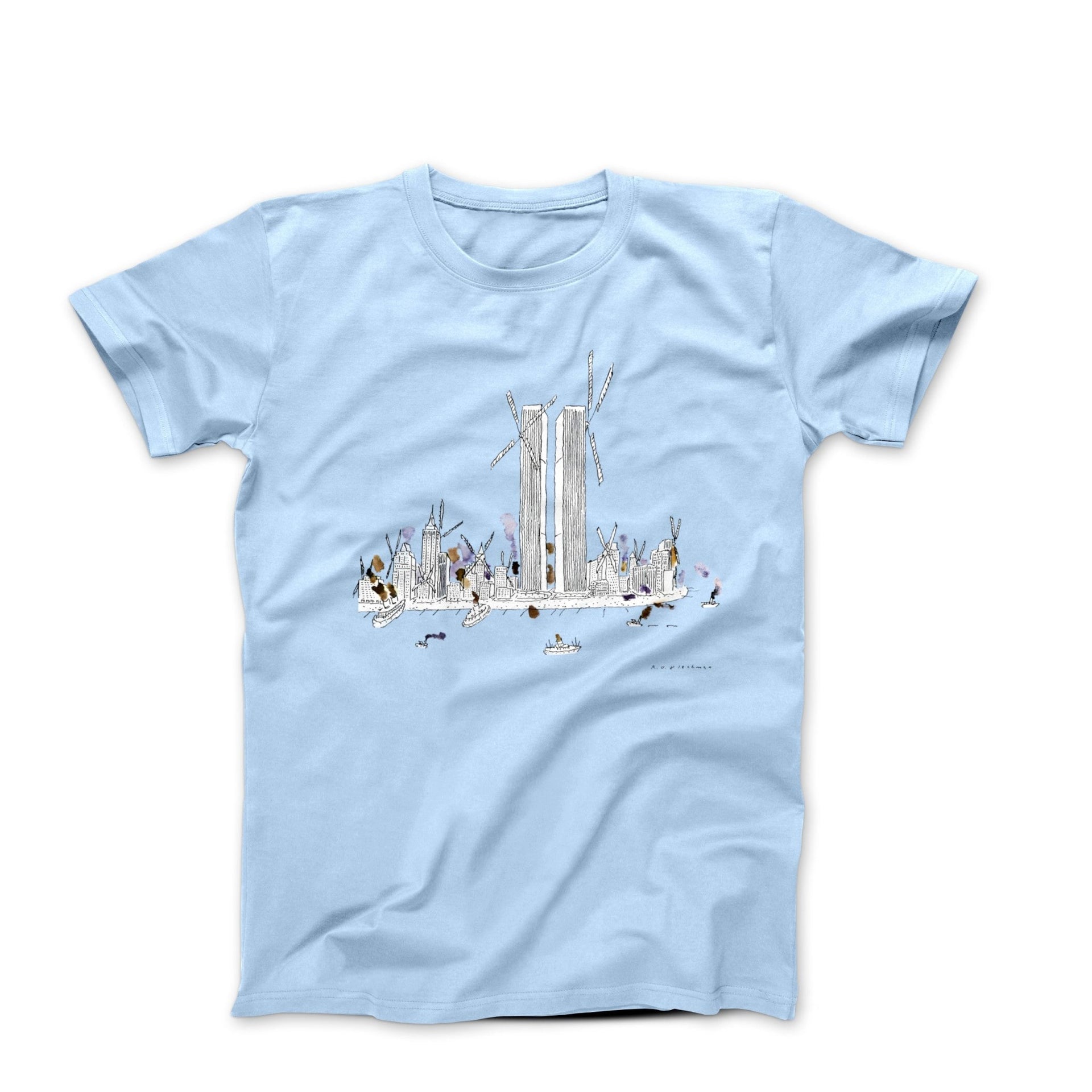 R.O. Blechman City Windmills (1974) Magazine Art T-shirt - Clothing - Harvey Ltd