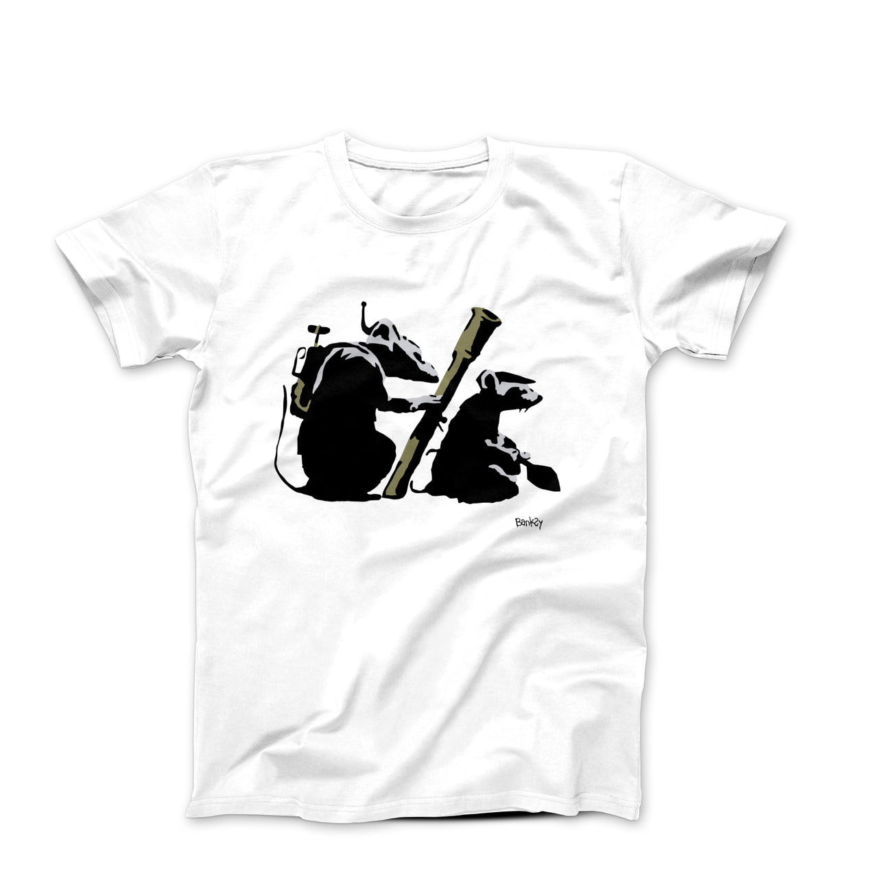 Banksy Rocket Launcher Rats Street Art T-shirt - Street, Pop & Media Art - Harvey Ltd