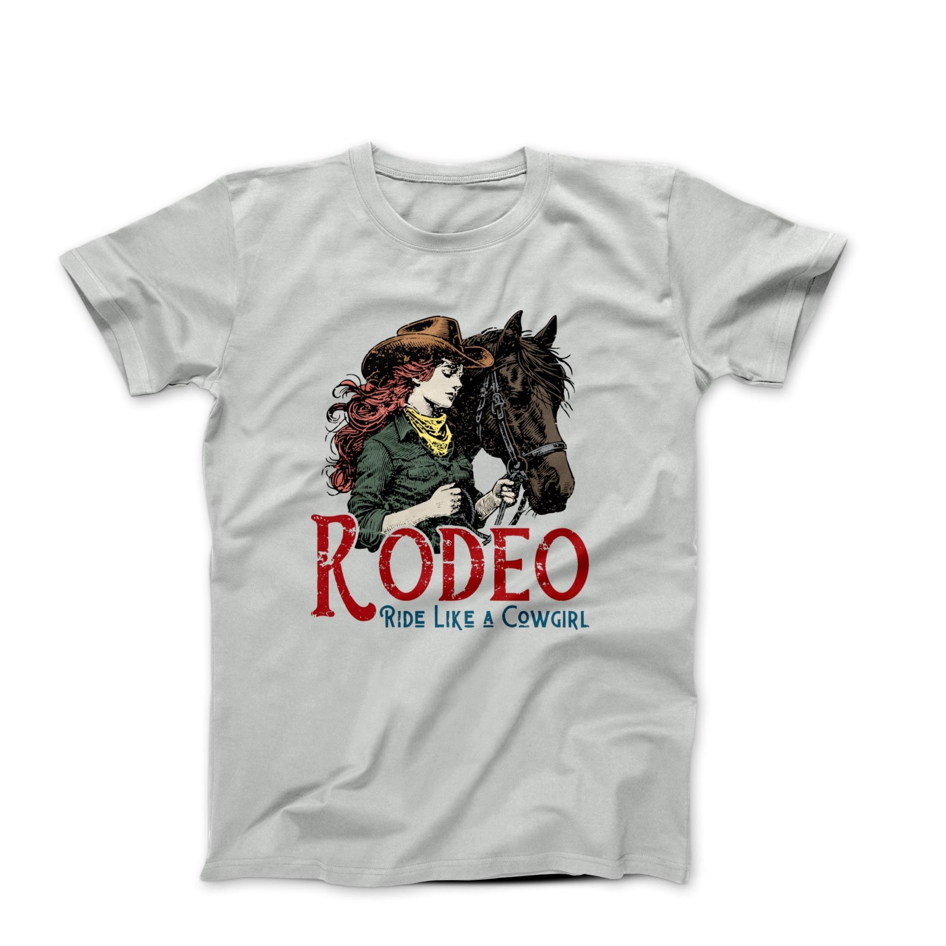 Rodeo Like A Cowgirl Illustration T-shirt - Americana & Patriotic - Harvey Ltd
