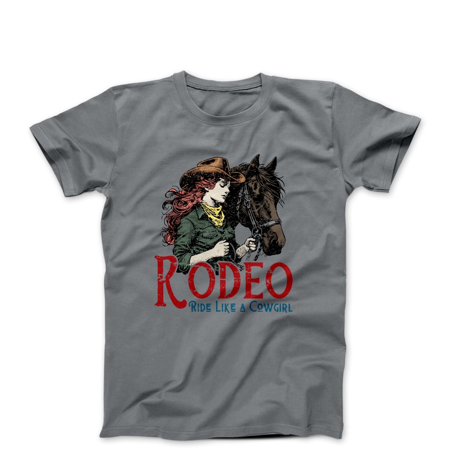 Rodeo Like A Cowgirl Illustration T-shirt - Americana & Patriotic - Harvey Ltd