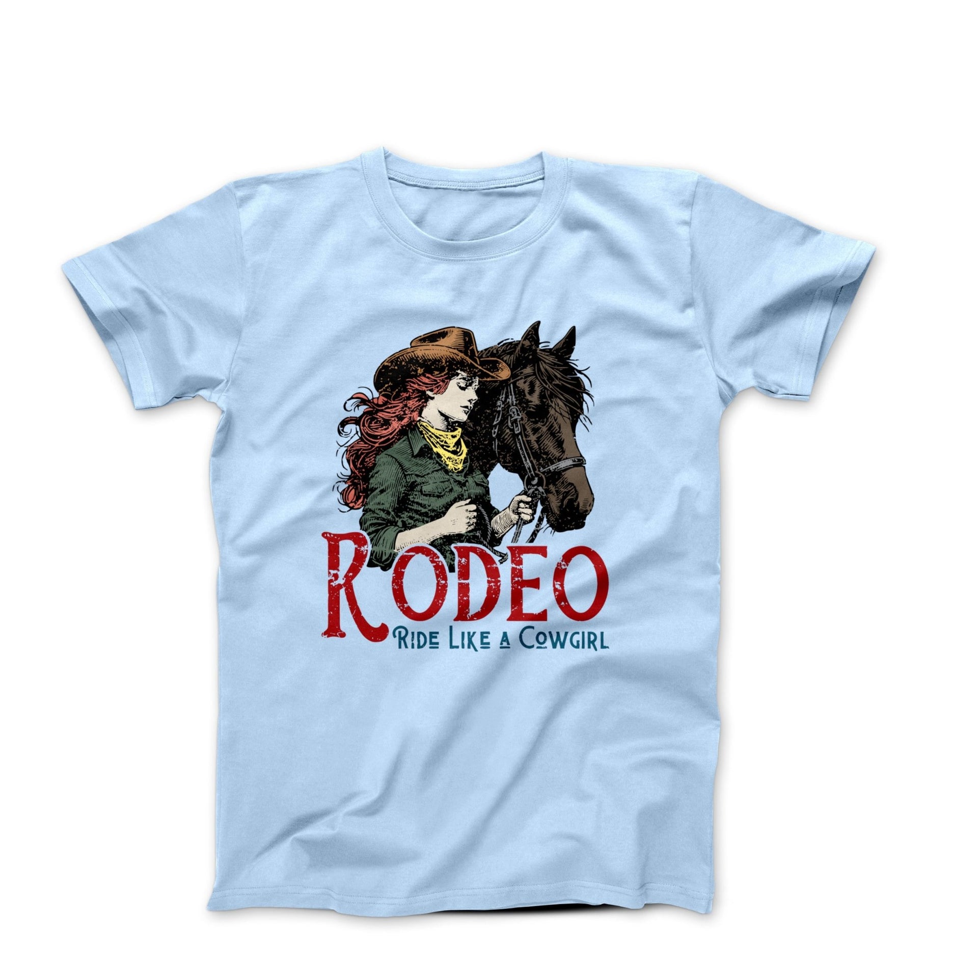 Rodeo Like A Cowgirl Illustration T-shirt - Americana & Patriotic - Harvey Ltd