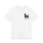 Rottweiler Illustration Front & Back Printed T-shirt - Pets & Animals - Harvey Ltd