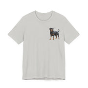 Rottweiler Illustration Front & Back Printed T-shirt - Pets & Animals - Harvey Ltd
