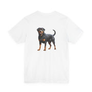 Rottweiler Illustration Front & Back Printed T-shirt - Pets & Animals - Harvey Ltd