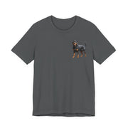 Rottweiler Illustration Front & Back Printed T-shirt - Pets & Animals - Harvey Ltd