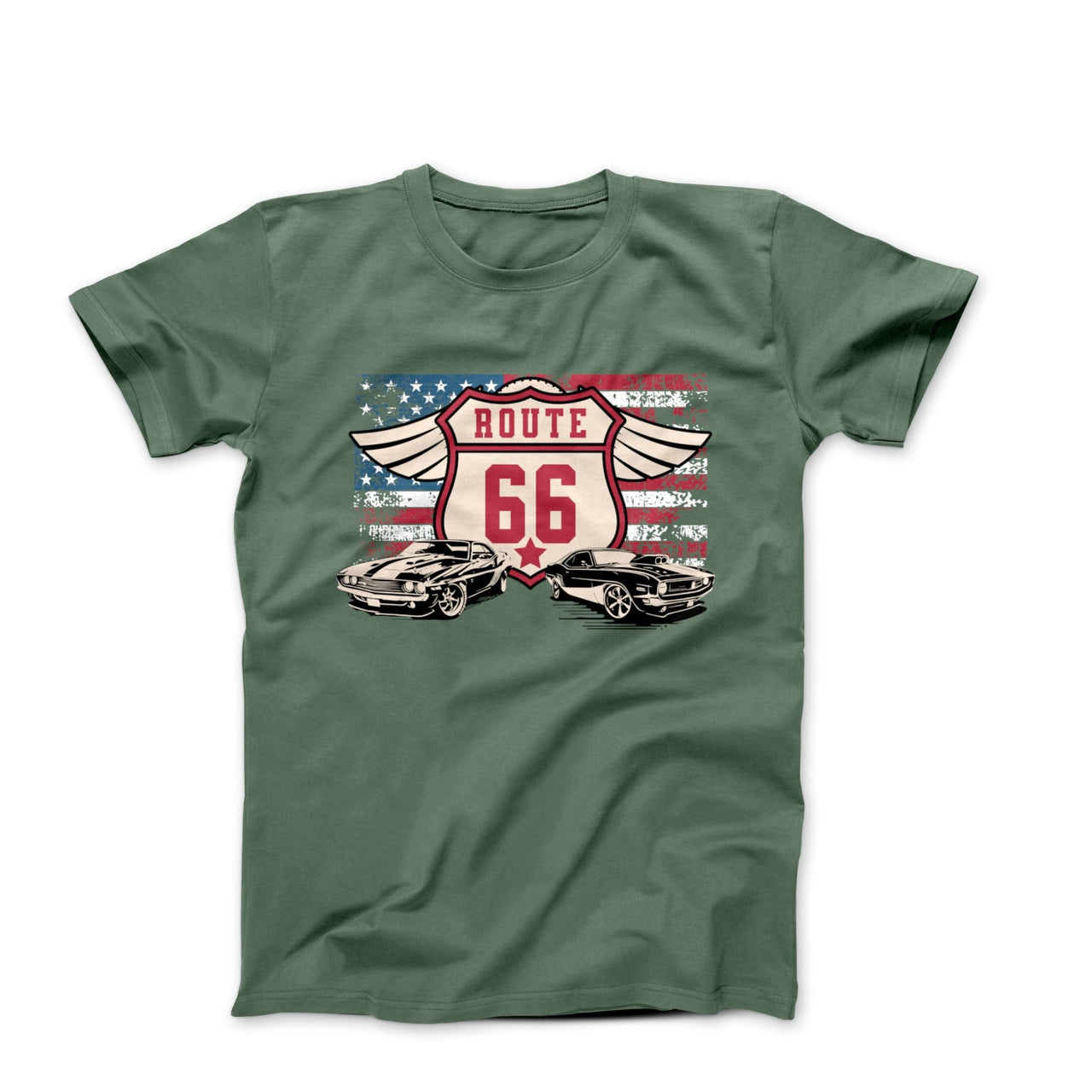 Route 66 Vintage Illustration T-shirt - Movies, TV & Others - Harvey Ltd