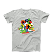 Rubick's Cube Melting Illustration T-Shirt - Comics, Movies & Music - Harvey Ltd