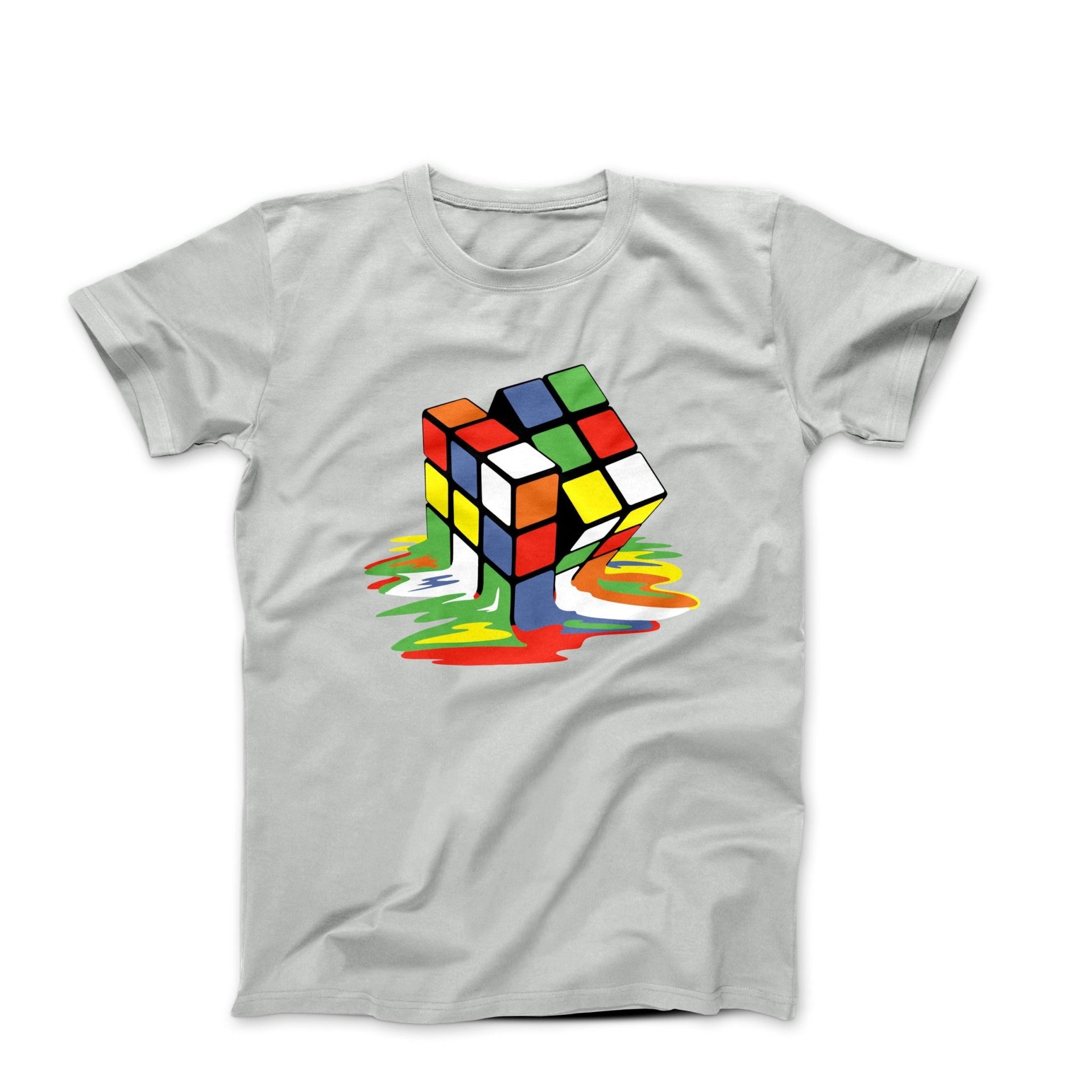 Rubick's Cube Melting Illustration T-Shirt - Comics, Movies & Music - Harvey Ltd