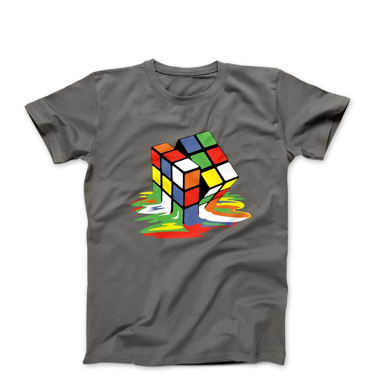 Rubick's Cube Melting Illustration T-Shirt - Comics, Movies & Music - Harvey Ltd