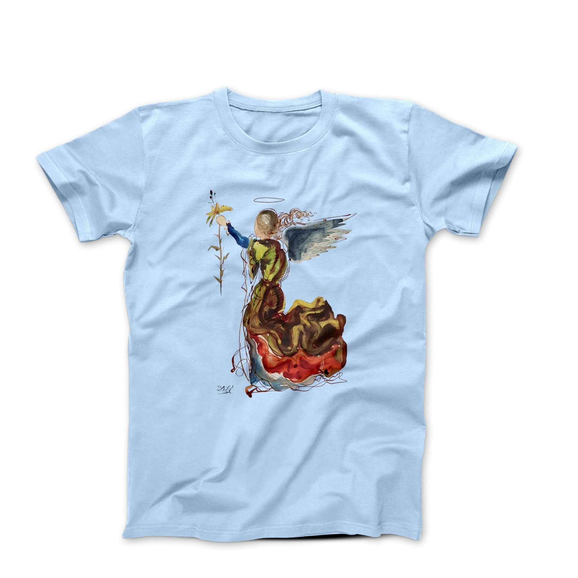 Salvador Dali Angel of the Annunciation (1948) Artwork T-shirt - Greatest Artists - Harvey Ltd