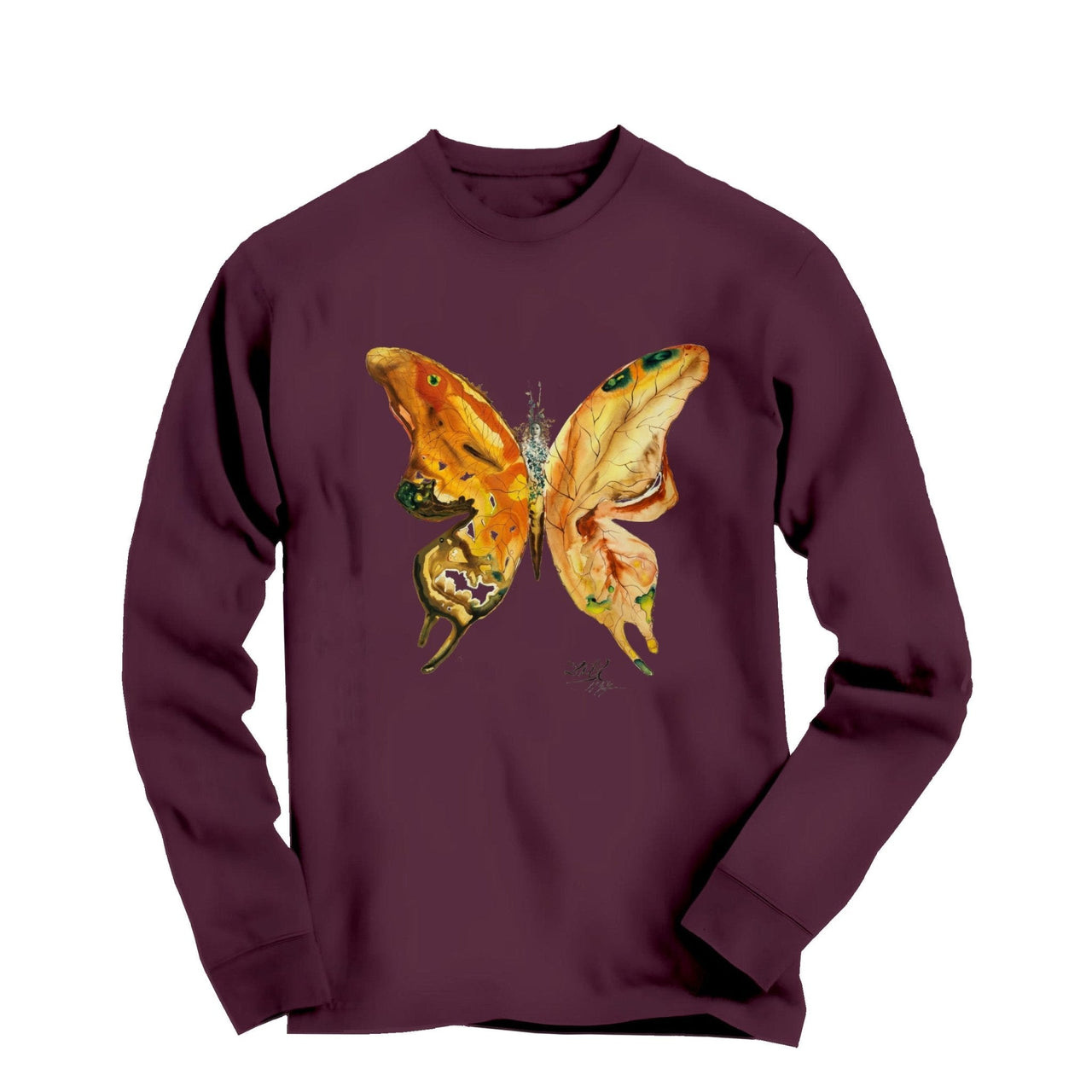 Salvador Dali Venus Butterfly (1947) Artwork Long Sleeve Tee - Greatest Artists - Harvey Ltd