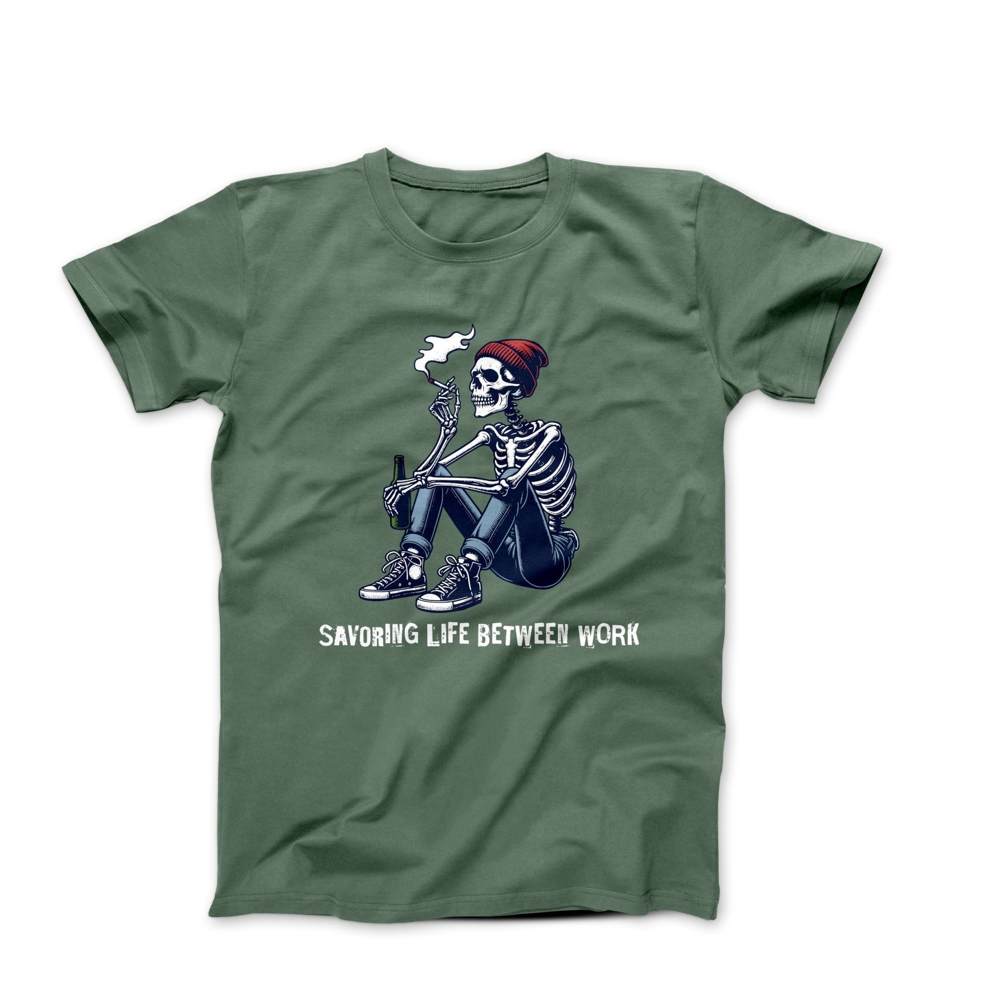 Savoring Life Between Work Illustration T-shirt - Movies, TV & Others - Harvey Ltd