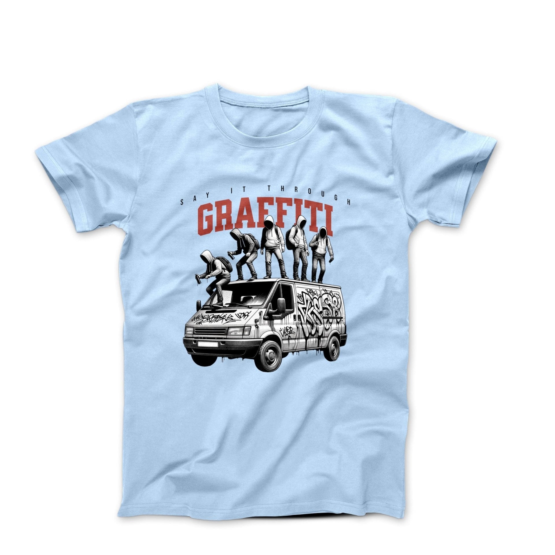 Say It Through Graffiti Illustration T-shirt - Street, Pop & Media Art - Harvey Ltd