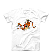 Sharing a Laugh Illustration T-shirt - Comics, Movies & Music - Harvey Ltd