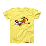 Sharing a Laugh Illustration T-shirt - Comics, Movies & Music - Harvey Ltd