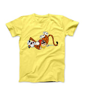Sharing a Laugh Illustration T-shirt - Comics, Movies & Music - Harvey Ltd