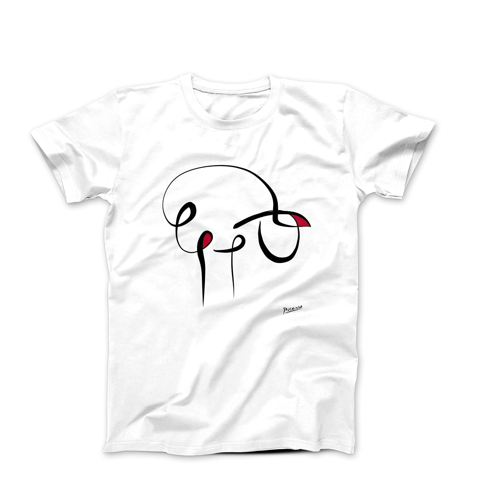Picasso The Sheep Line Drawing T-shirt - Greatest Artists - Harvey Ltd