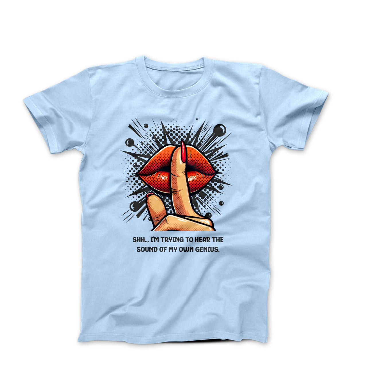 Shh.... I'm Trying To Hear Illustration T-shirt - Movies, TV & Others - Harvey Ltd