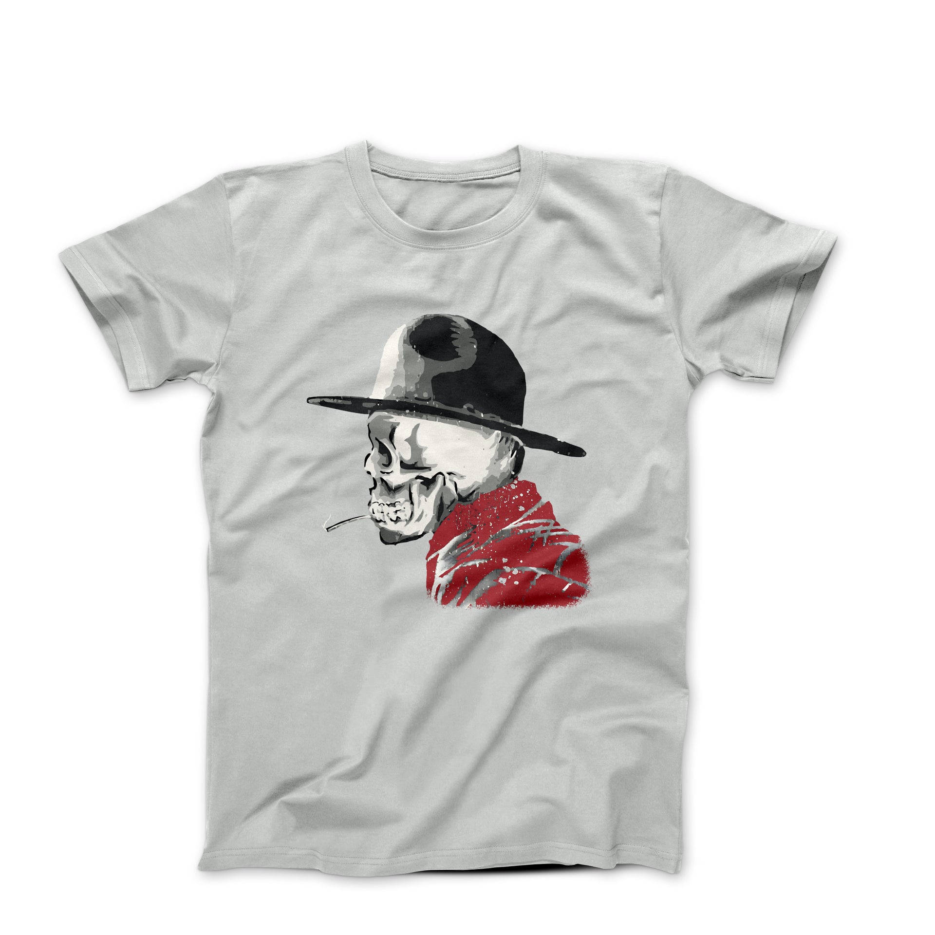 The Smoking Skull Street Art T-shirt - Street, Pop & Media Art - Harvey Ltd