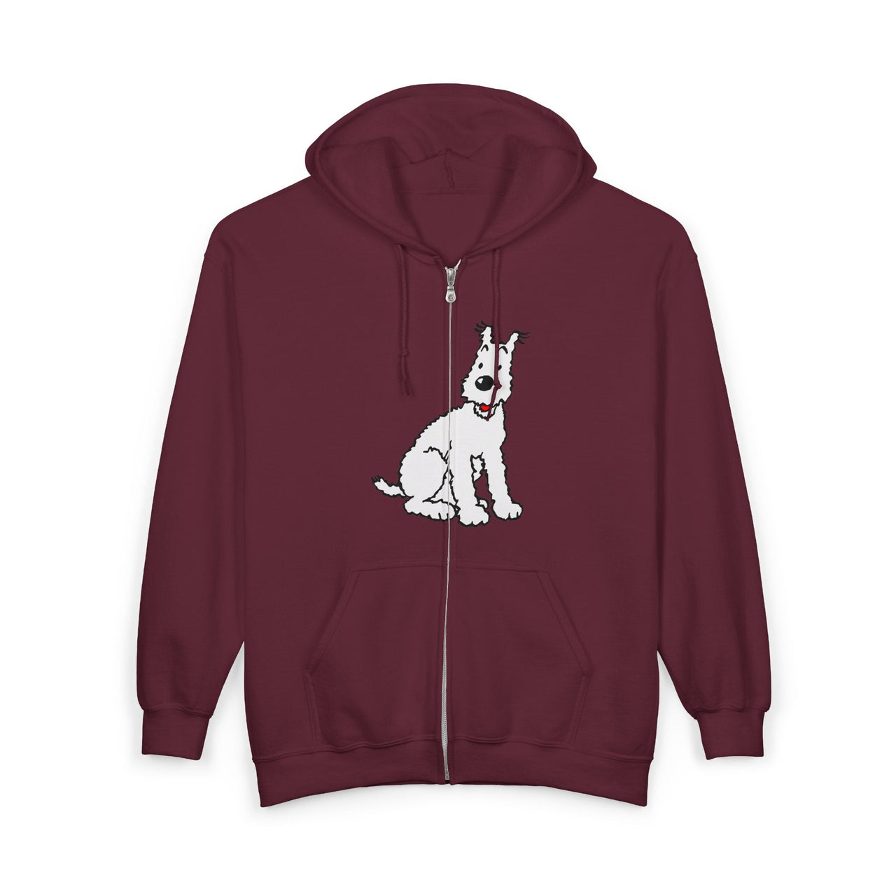 Snowy, Wire Fox Terrier Full Zip Hoodie - Comics & Animation - Harvey Ltd