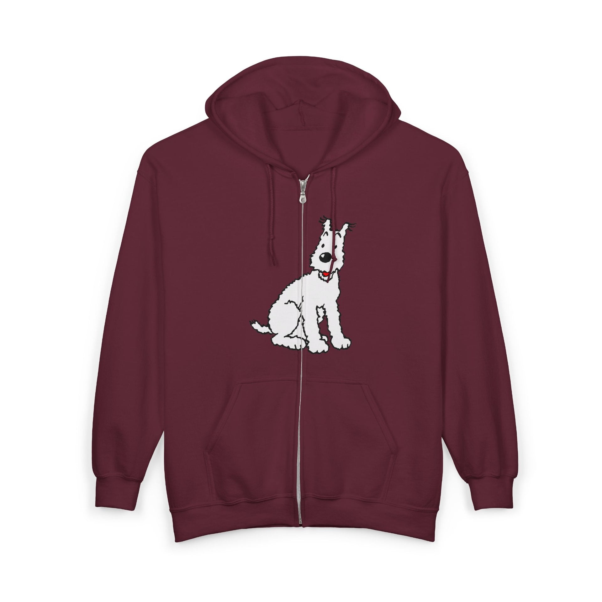 Snowy, Wire Fox Terrier Full Zip Hoodie - Comics & Animation - Harvey Ltd