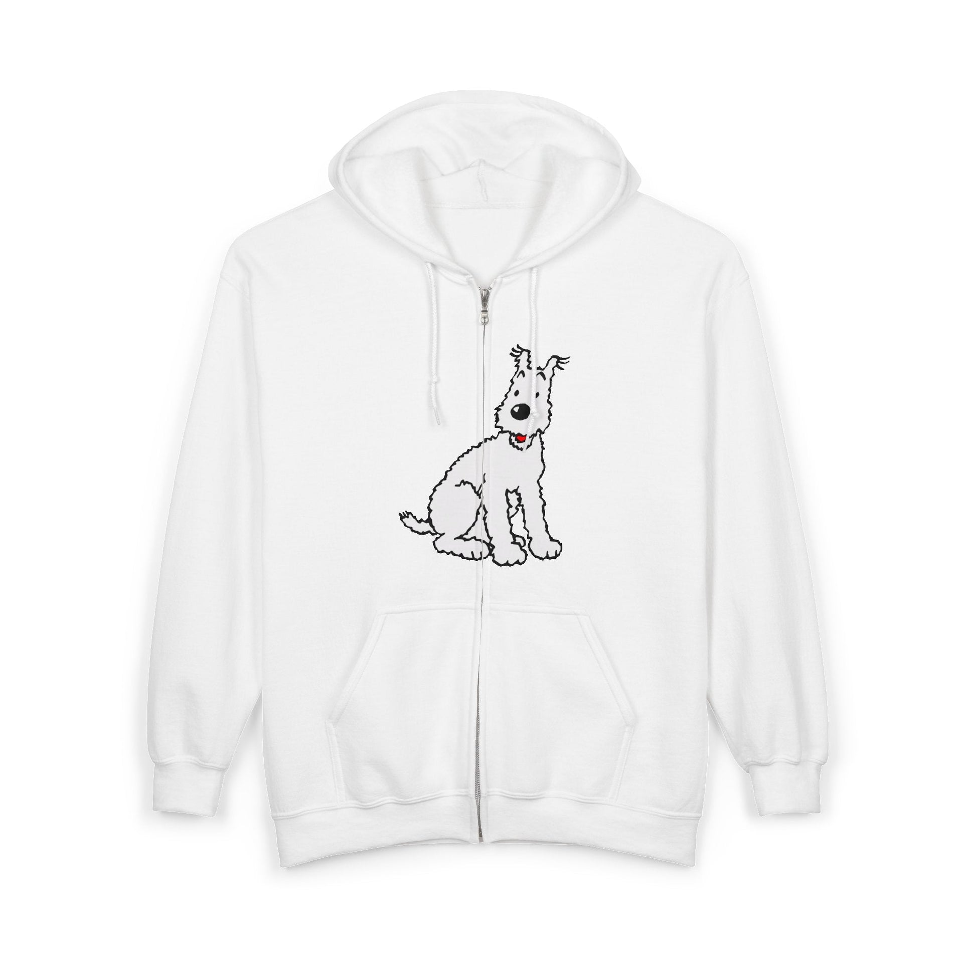 Snowy, Wire Fox Terrier Full Zip Hoodie - Comics & Animation - Harvey Ltd