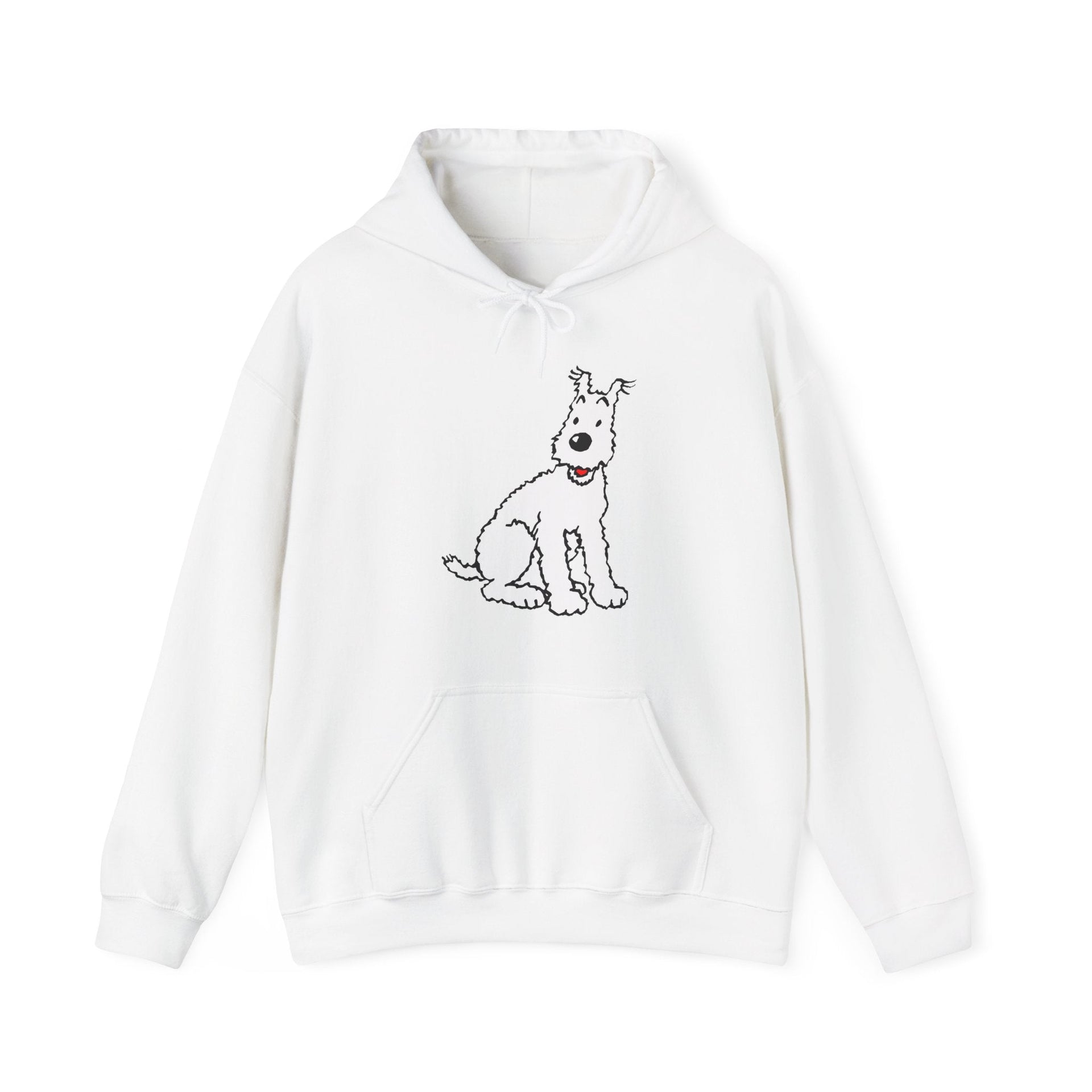 Snowy, Wire Fox Terrier Illustration Hoodie - Comics, Movies & Music - Harvey Ltd