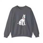 Snowy, Wire Fox Terrier Illustration Sweatshirt - Comics, Movies & Music - Harvey Ltd