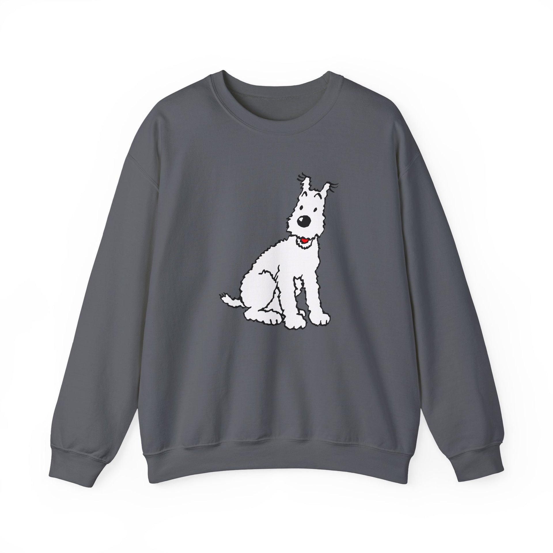 Snowy, Wire Fox Terrier Illustration Sweatshirt - Comics, Movies & Music - Harvey Ltd