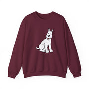 Snowy, Wire Fox Terrier Illustration Sweatshirt - Comics, Movies & Music - Harvey Ltd