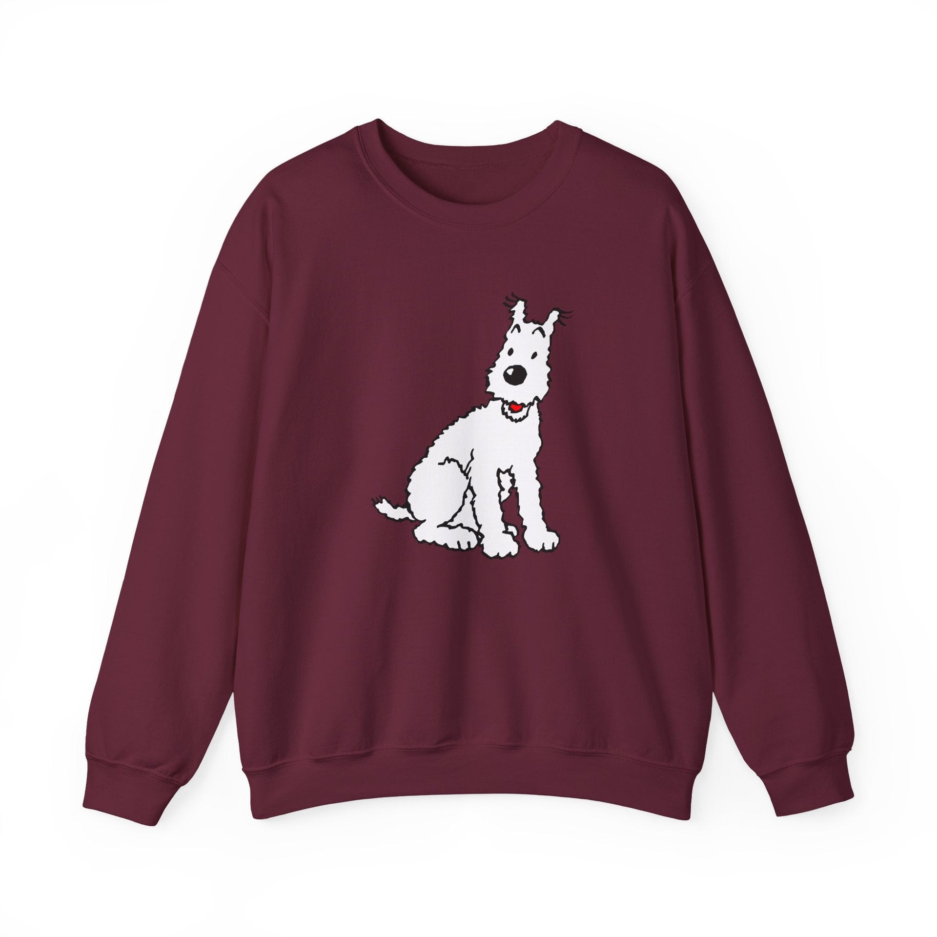 Snowy, Wire Fox Terrier Illustration Sweatshirt - Comics, Movies & Music - Harvey Ltd