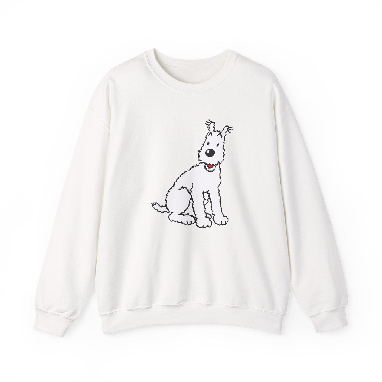 Snowy, Wire Fox Terrier Illustration Sweatshirt - Comics, Movies & Music - Harvey Ltd