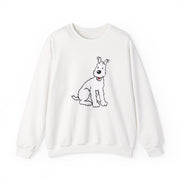 Snowy, Wire Fox Terrier Illustration Sweatshirt - Comics, Movies & Music - Harvey Ltd