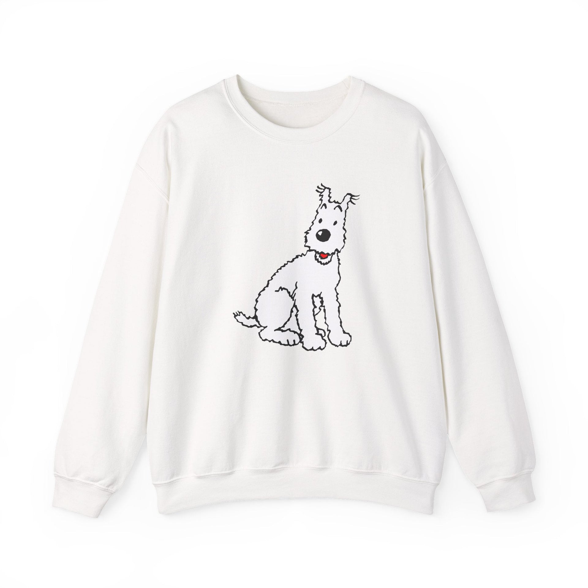 Snowy, Wire Fox Terrier Illustration Sweatshirt - Comics, Movies & Music - Harvey Ltd