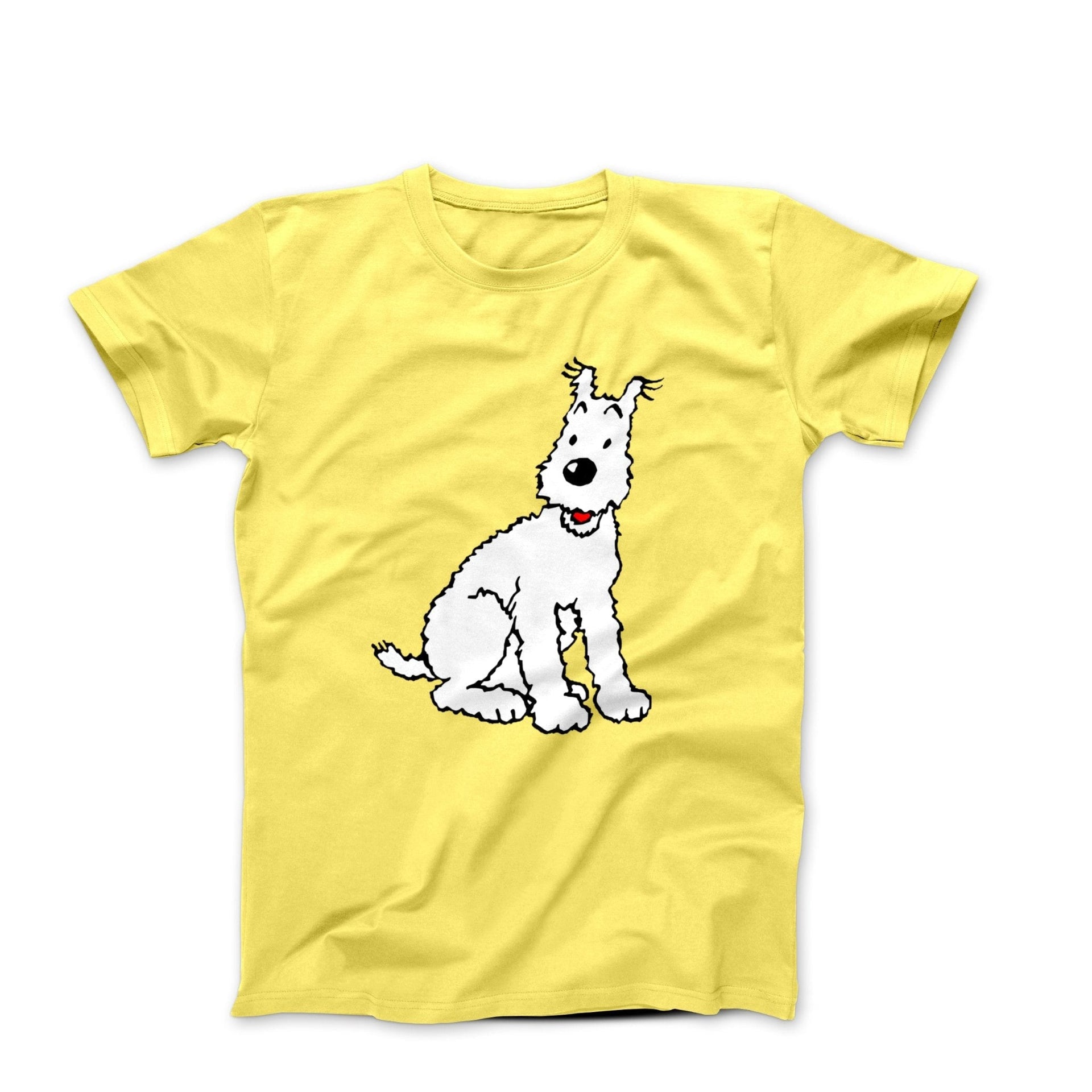 Snowy, Wire Fox Terrier Illustration T-shirt - Comics, Movies & Music - Harvey Ltd