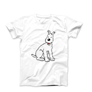 Snowy, Wire Fox Terrier Illustration T-shirt - Comics, Movies & Music - Harvey Ltd