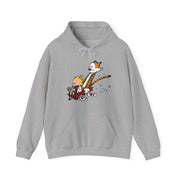 Speeding Downhill in a Wagon Illustration Hoodie - Comics, Movies & Music - Harvey Ltd