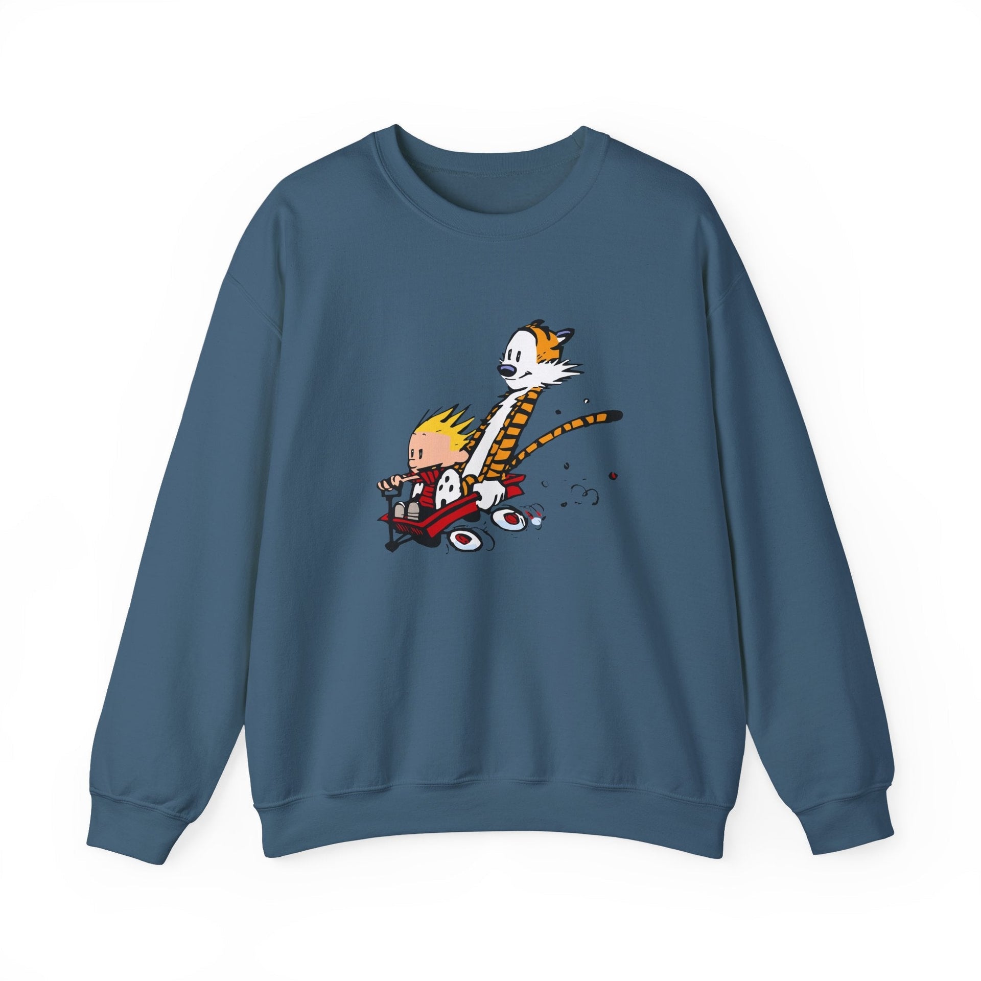 Speeding Downhill in a Wagon Illustration Sweatshirt - Comics, Movies & Music - Harvey Ltd