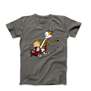 Speeding Downhill in a Wagon Illustration T-shirt - Comics, Movies & Music - Harvey Ltd