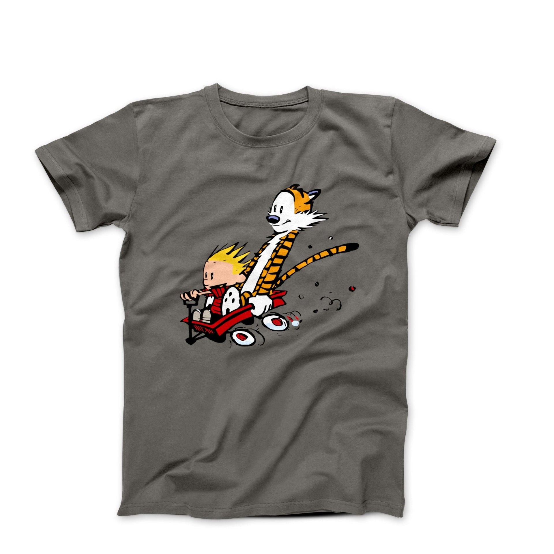 Speeding Downhill in a Wagon Illustration T-shirt - Comics, Movies & Music - Harvey Ltd