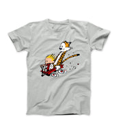 Speeding Downhill in a Wagon Illustration T-shirt - Comics, Movies & Music - Harvey Ltd