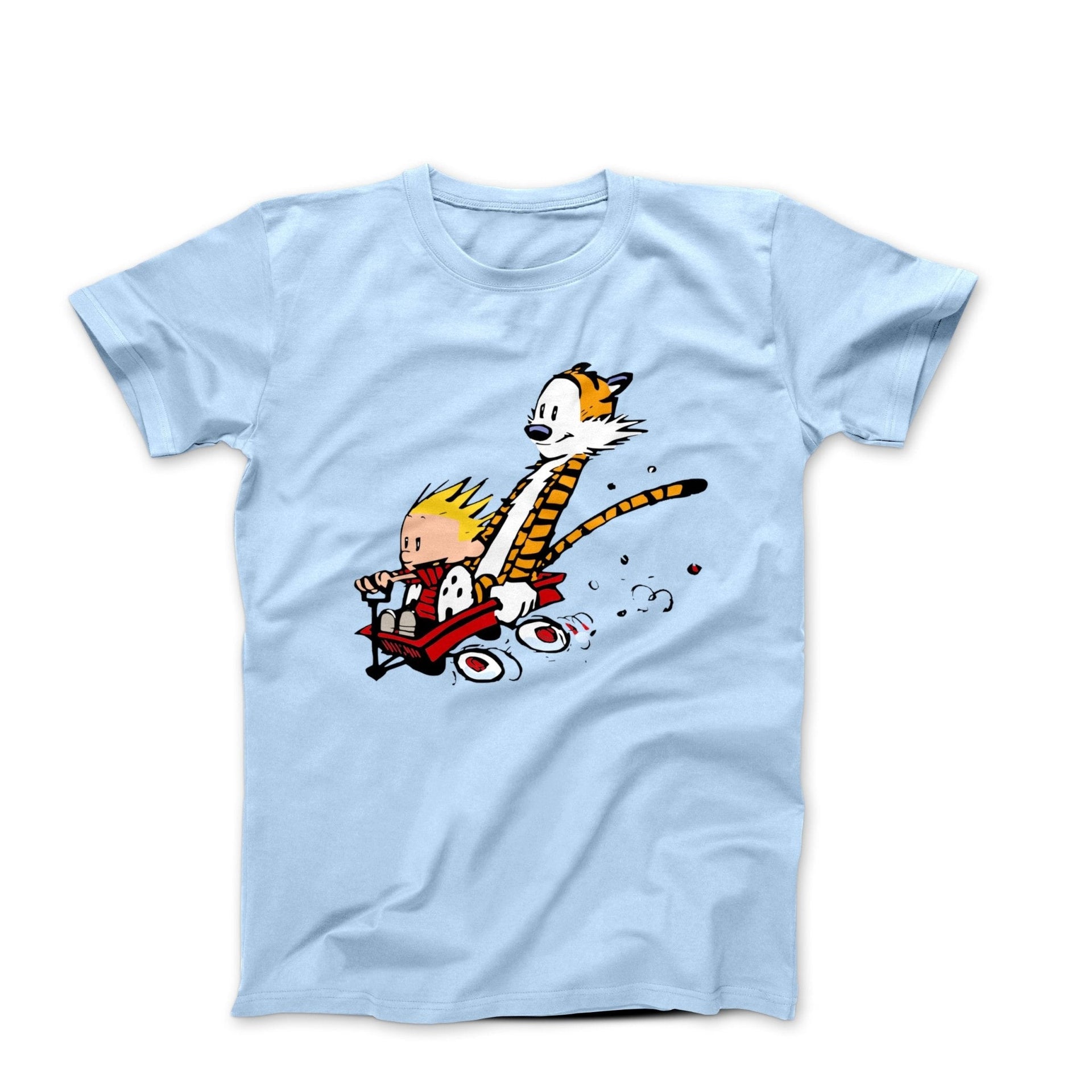Speeding Downhill in a Wagon Illustration T-shirt - Comics, Movies & Music - Harvey Ltd