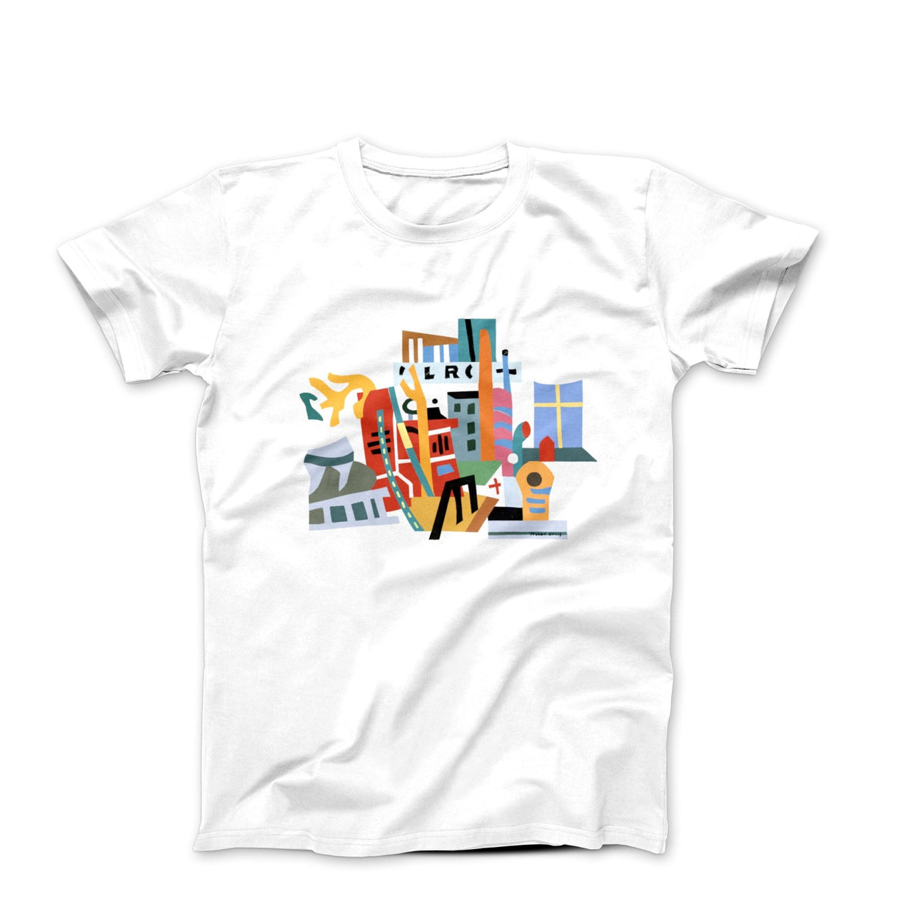 Stuart Davis New York Waterfront (1938) Artwork T-shirt - Clothing - Harvey Ltd