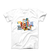 Stuart Davis New York Waterfront (1938) Artwork T-shirt - Clothing - Harvey Ltd