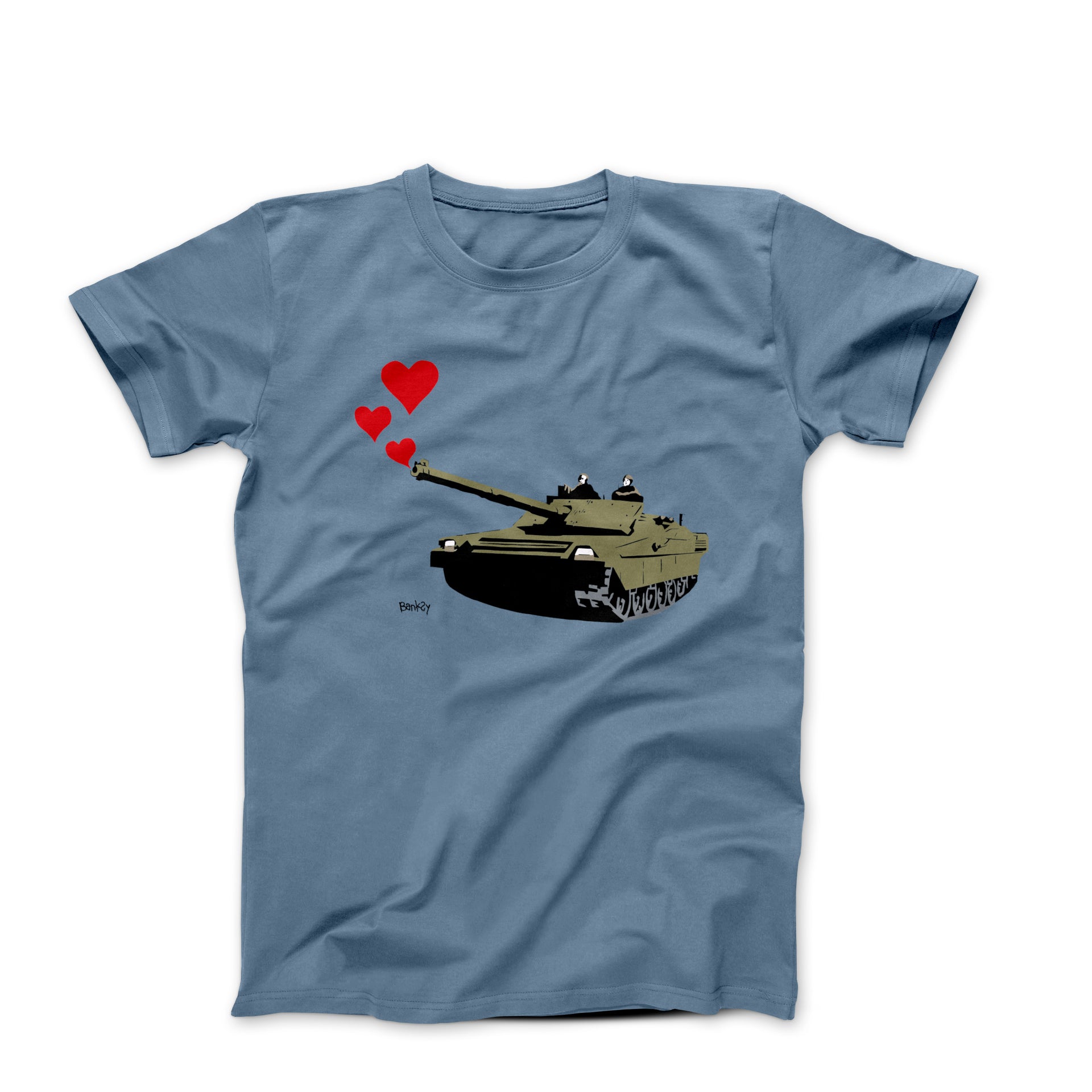 Banksy Tank Hearts (2011) Street Art T-shirt - Street, Pop & Media Art - Harvey Ltd
