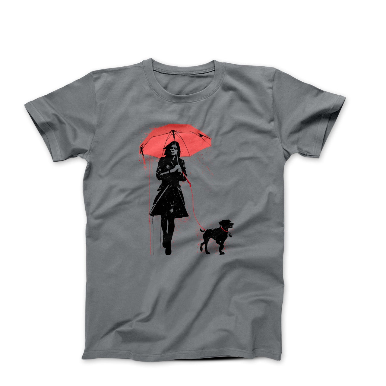 The Red Umbrella Street Art T-shirt - Street, Pop & Media Art - Harvey Ltd