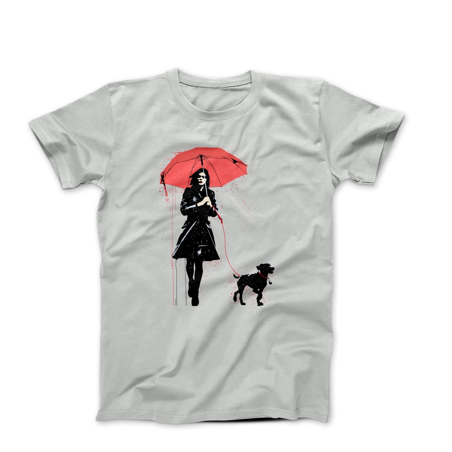 The Red Umbrella Street Art T-shirt - Street, Pop & Media Art - Harvey Ltd